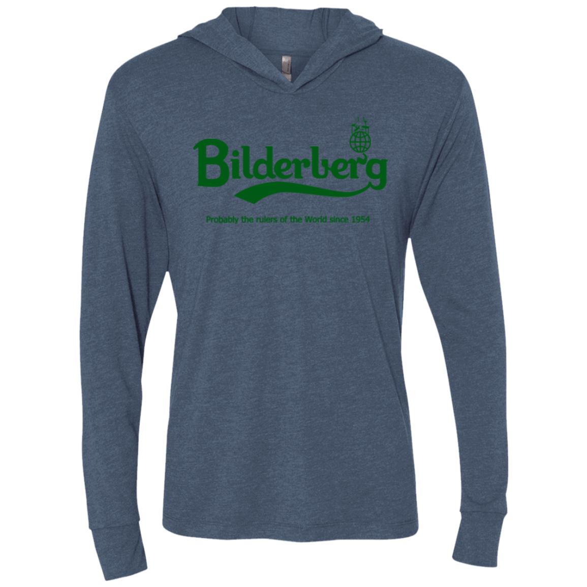 T-Shirts Indigo / X-Small Bilderberg Triblend Long Sleeve Hoodie Tee