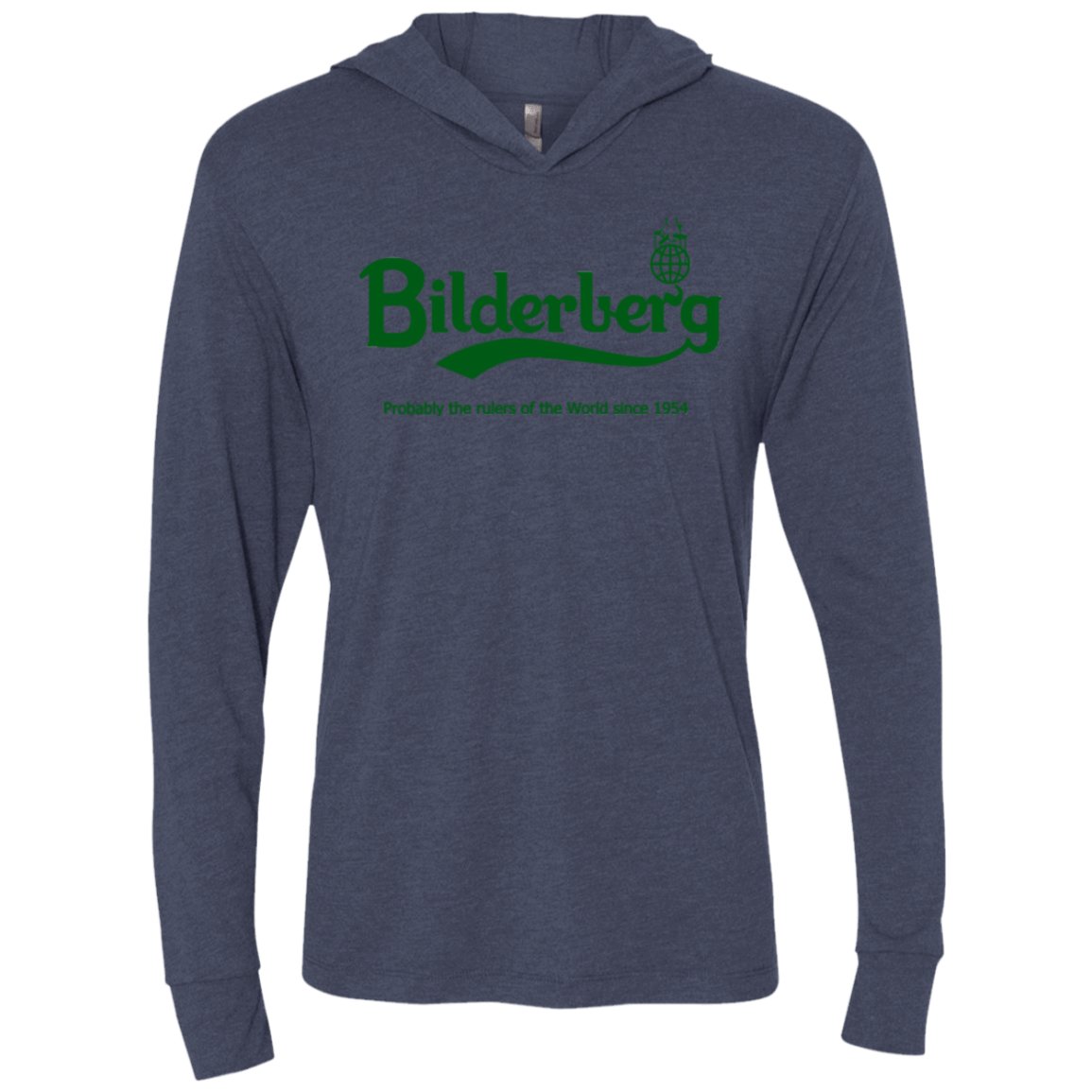 T-Shirts Vintage Navy / X-Small Bilderberg Triblend Long Sleeve Hoodie Tee