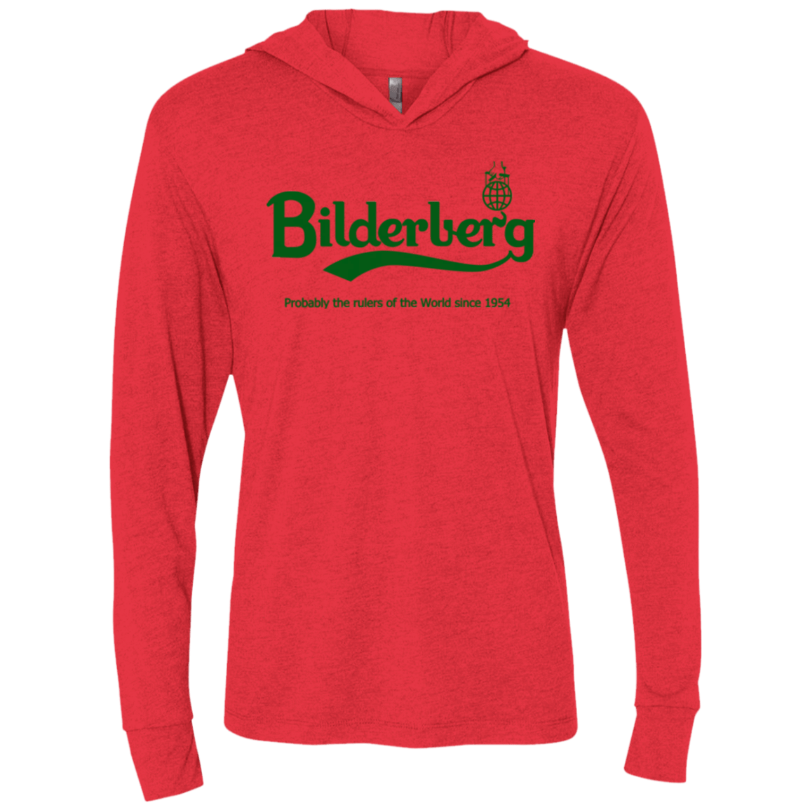 T-Shirts Vintage Red / X-Small Bilderberg Triblend Long Sleeve Hoodie Tee