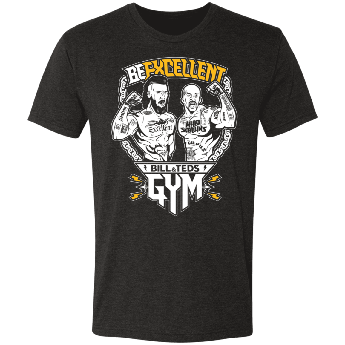 T-Shirts Vintage Black / S Bill & Teds Gym Men's Triblend T-Shirt