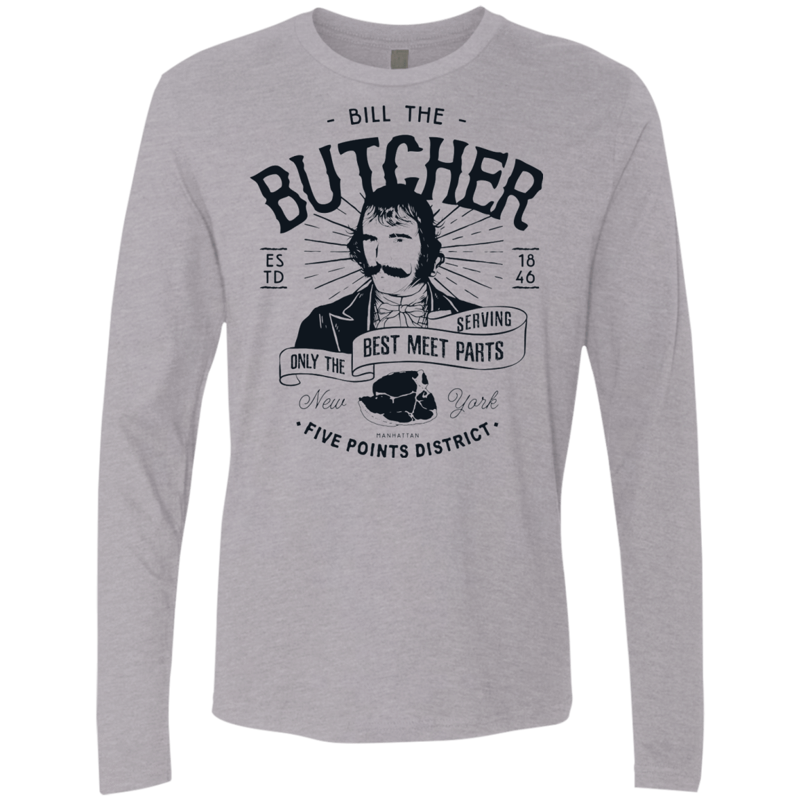 T-Shirts Heather Grey / Small Bill The Butcher Men's Premium Long Sleeve