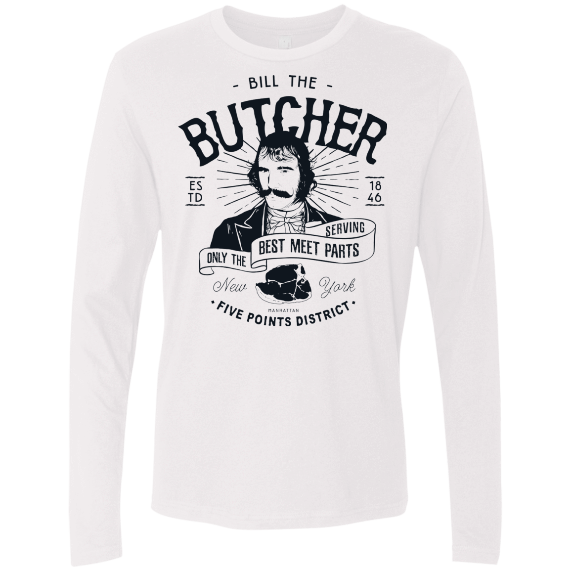 T-Shirts White / Small Bill The Butcher Men's Premium Long Sleeve