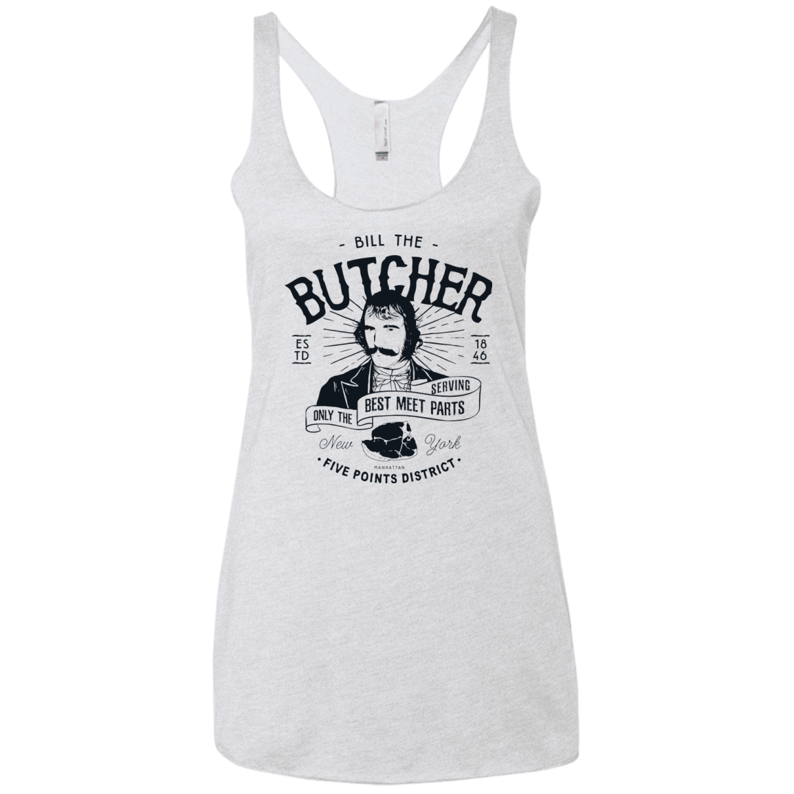 T-Shirts Heather White / X-Small Bill The Butcher Women's Triblend Racerback Tank