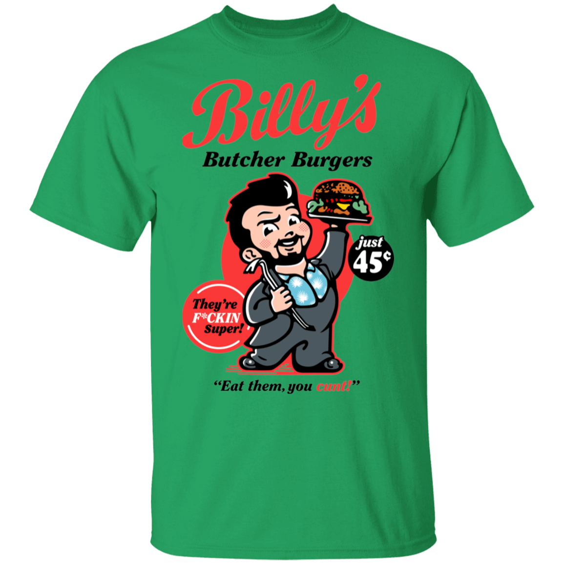 T-Shirts Irish Green / S Billy Butcher Burgers T-Shirt