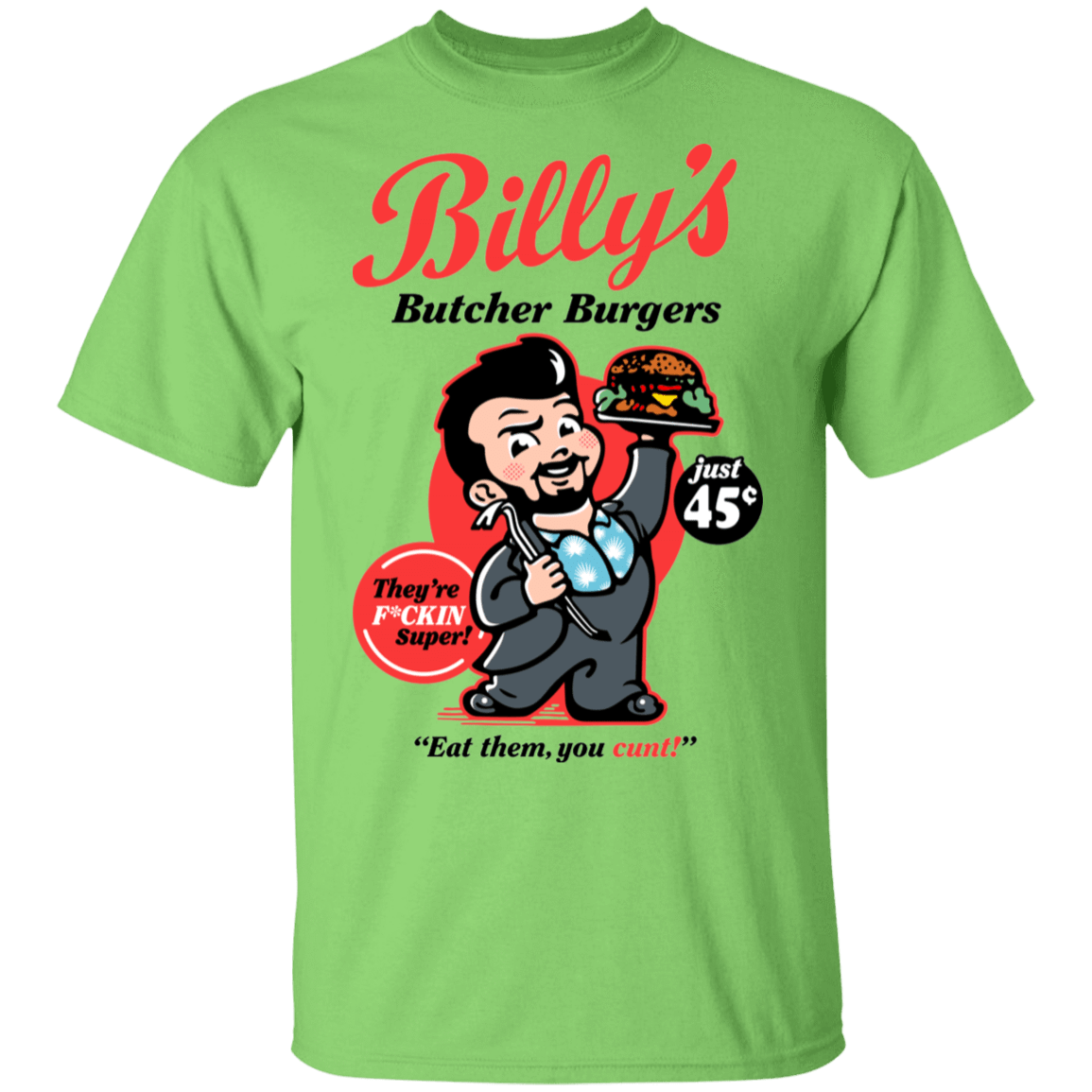 T-Shirts Lime / S Billy Butcher Burgers T-Shirt