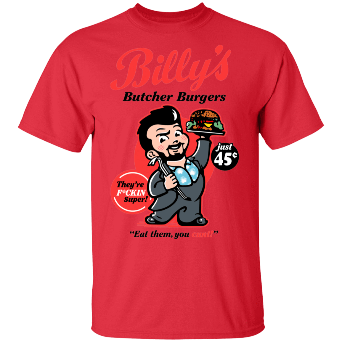 T-Shirts Red / S Billy Butcher Burgers T-Shirt