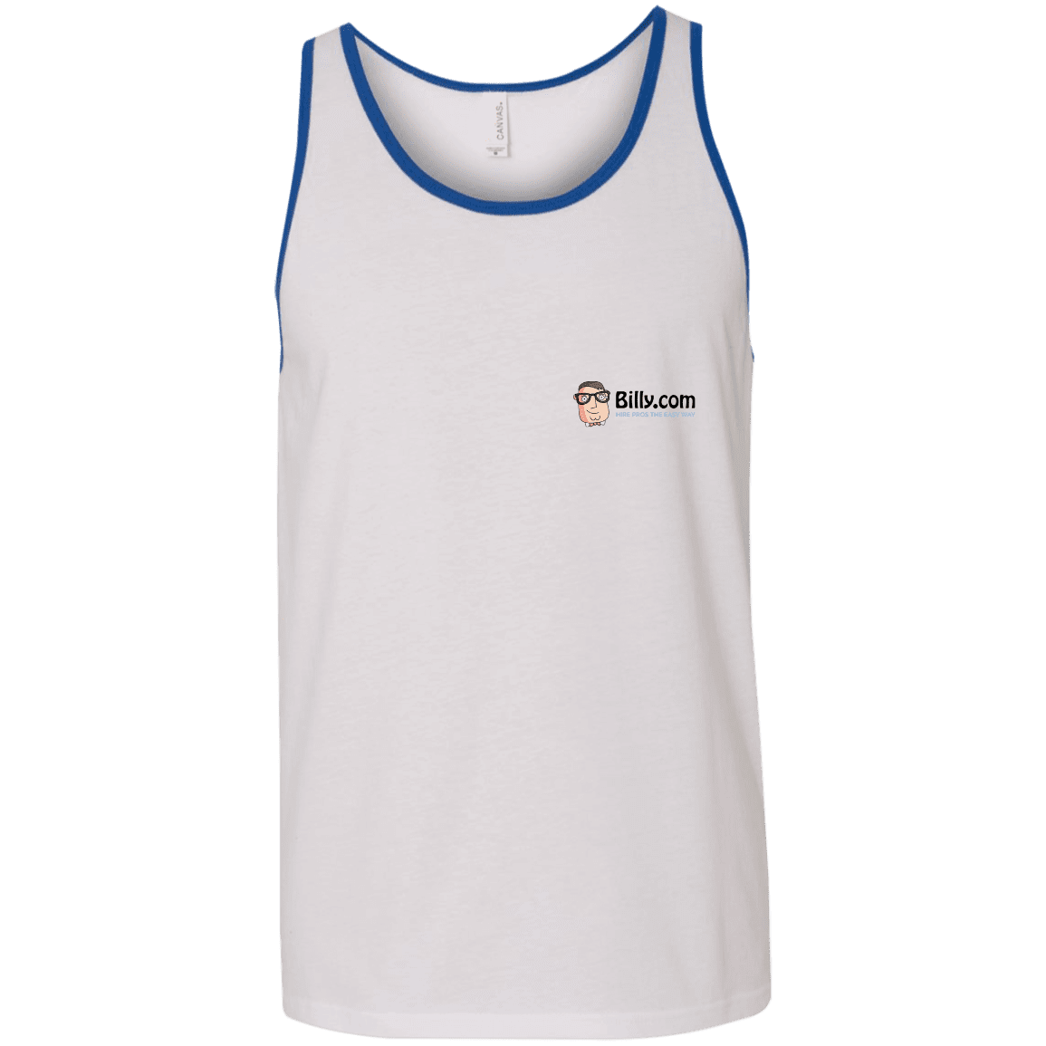 T-Shirts White/True Royal / X-Small Billy.com Bella + Canvas Unisex Tank