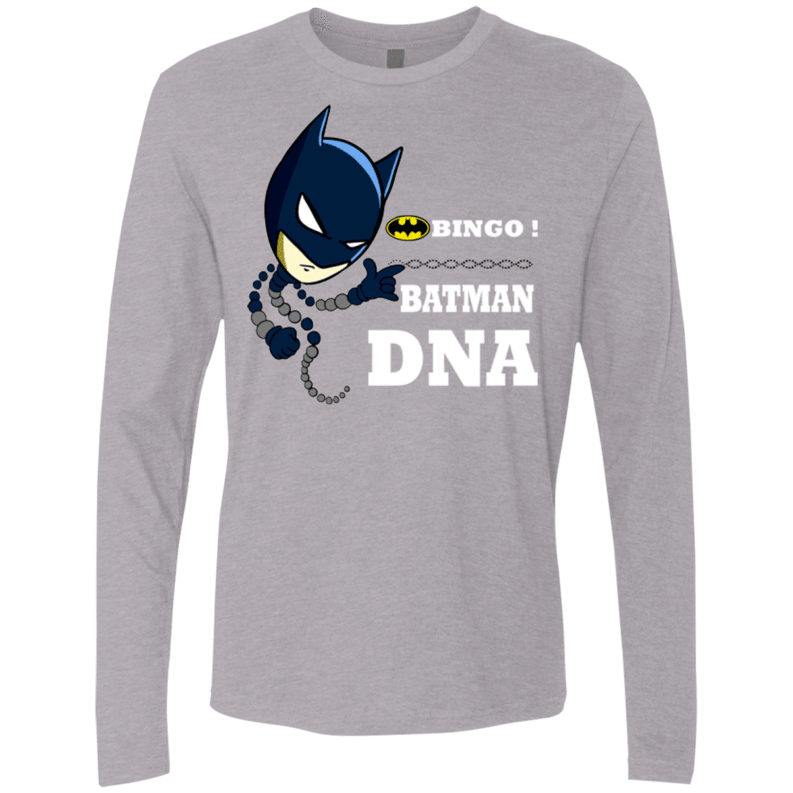 T-Shirts Heather Grey / Small Bingo Batman Men's Premium Long Sleeve