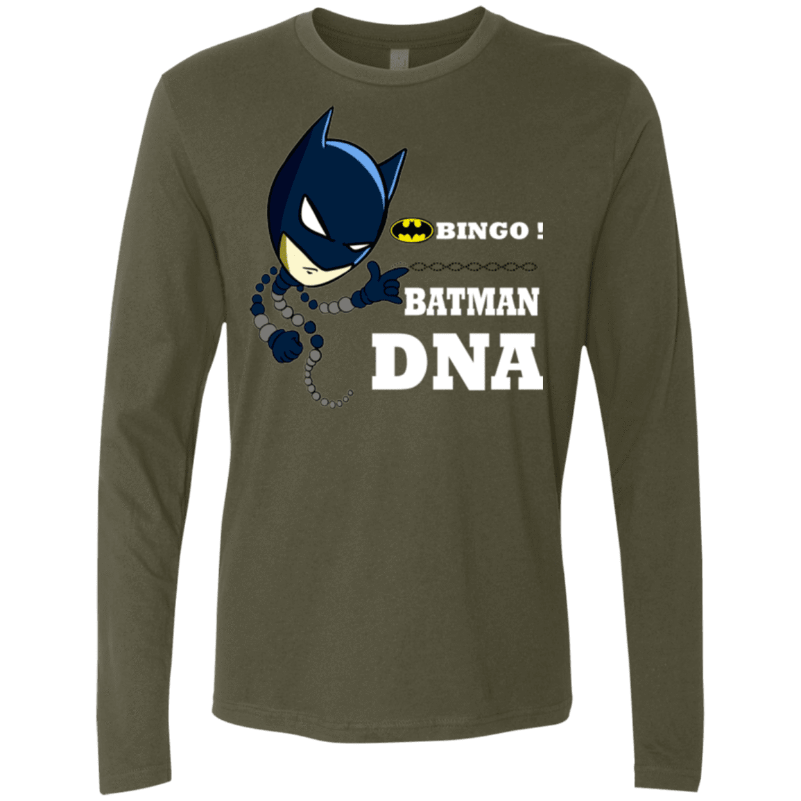 T-Shirts Military Green / Small Bingo Batman Men's Premium Long Sleeve