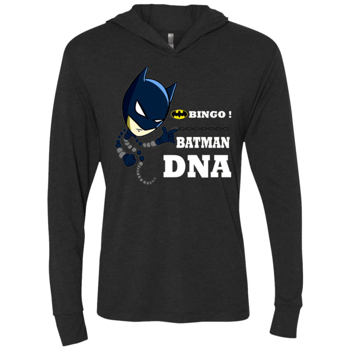 Bingo Batman Triblend Long Sleeve Hoodie Tee