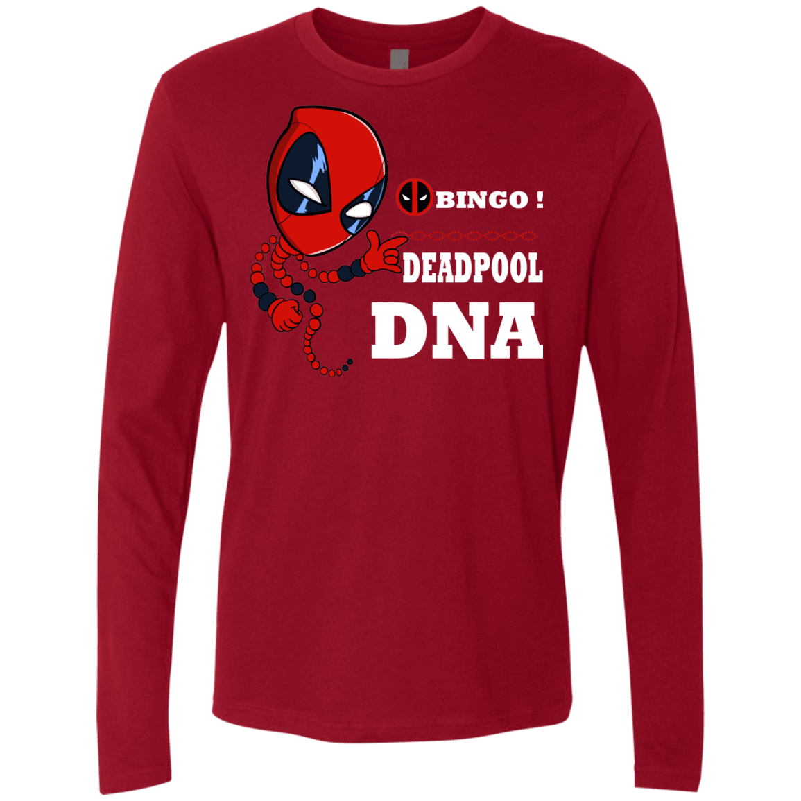 T-Shirts Cardinal / S Bingo Deadpool Men's Premium Long Sleeve