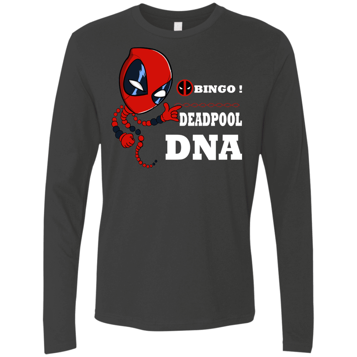 T-Shirts Heavy Metal / S Bingo Deadpool Men's Premium Long Sleeve