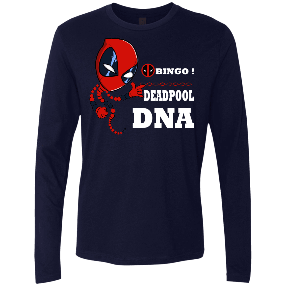 T-Shirts Midnight Navy / S Bingo Deadpool Men's Premium Long Sleeve