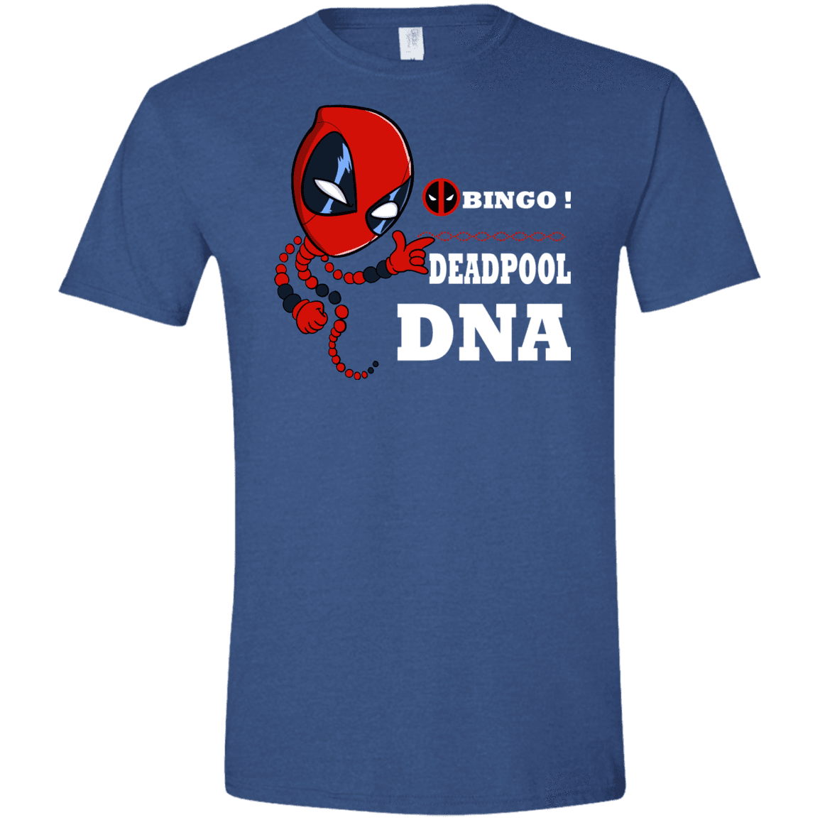 T-Shirts Heather Royal / X-Small Bingo Deadpool Men's Semi-Fitted Softstyle