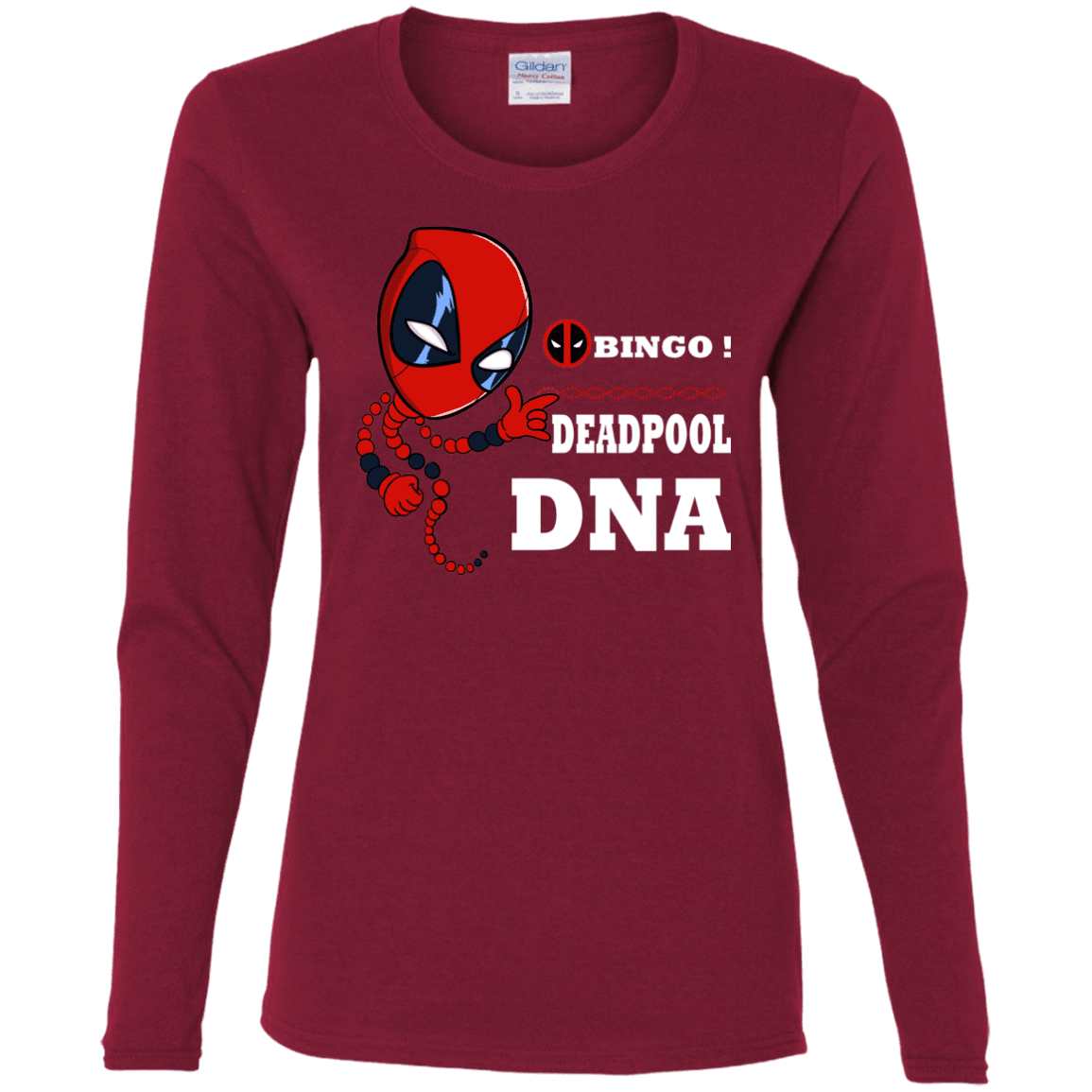 T-Shirts Cardinal / S Bingo Deadpool Women's Long Sleeve T-Shirt