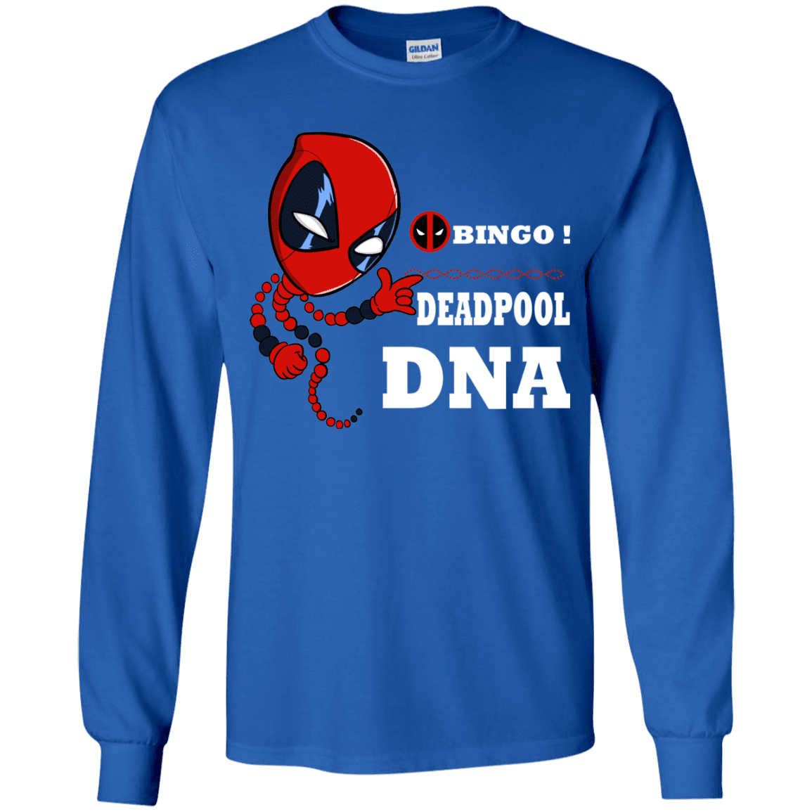 T-Shirts Royal / YS Bingo Deadpool Youth Long Sleeve T-Shirt