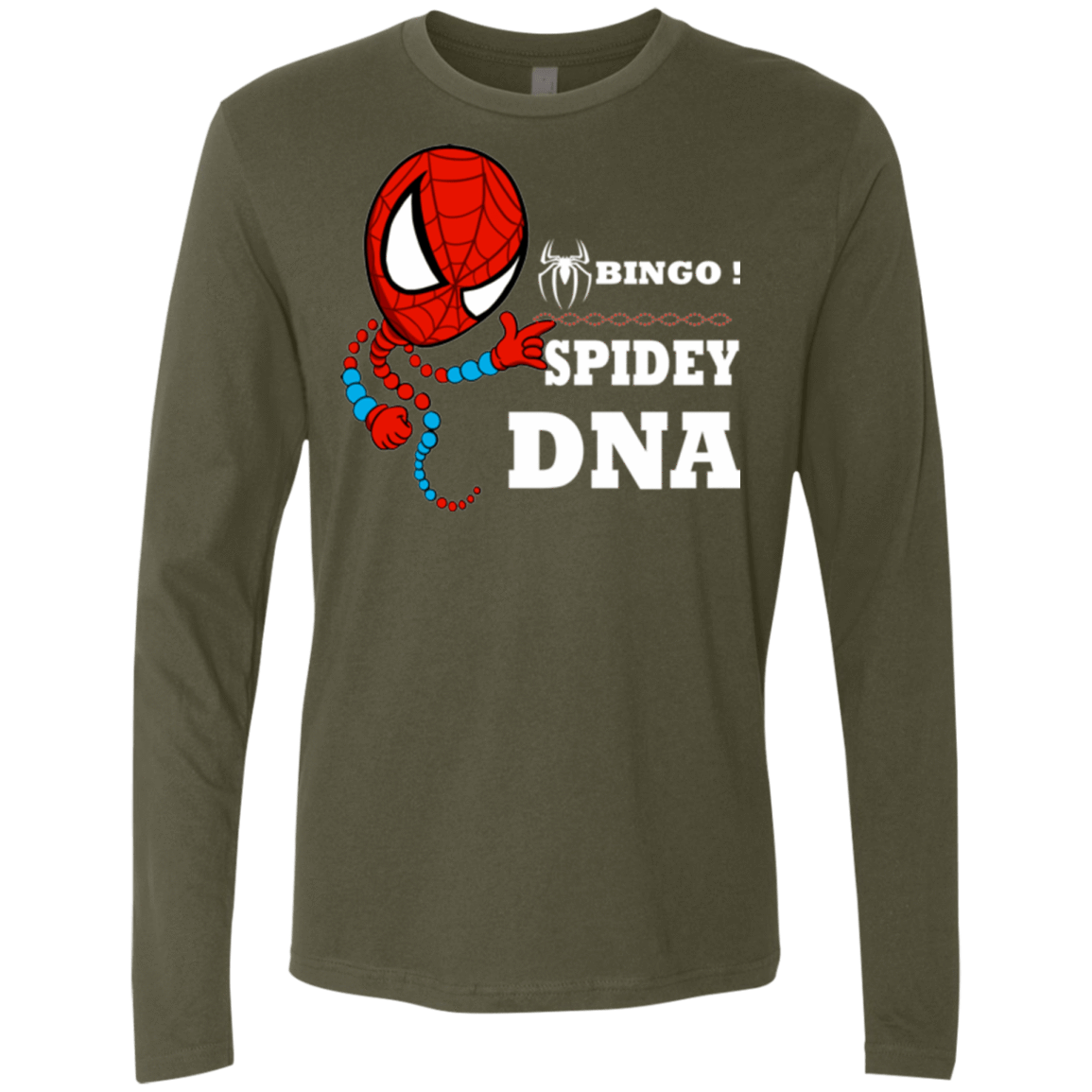 T-Shirts Military Green / Small Bingo Spidey Men's Premium Long Sleeve