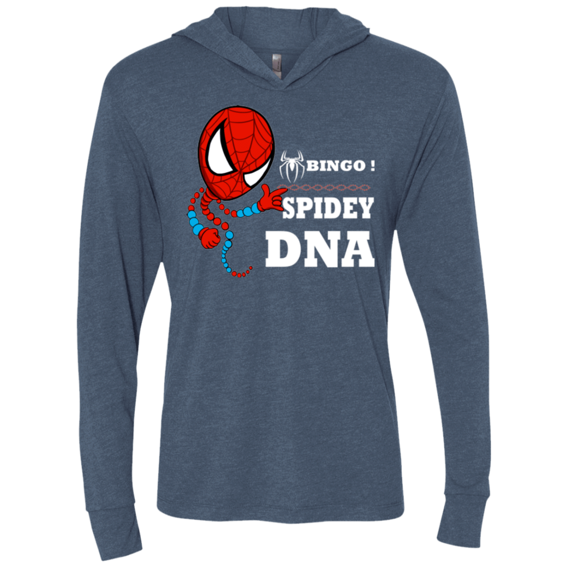 T-Shirts Indigo / X-Small Bingo Spidey Triblend Long Sleeve Hoodie Tee