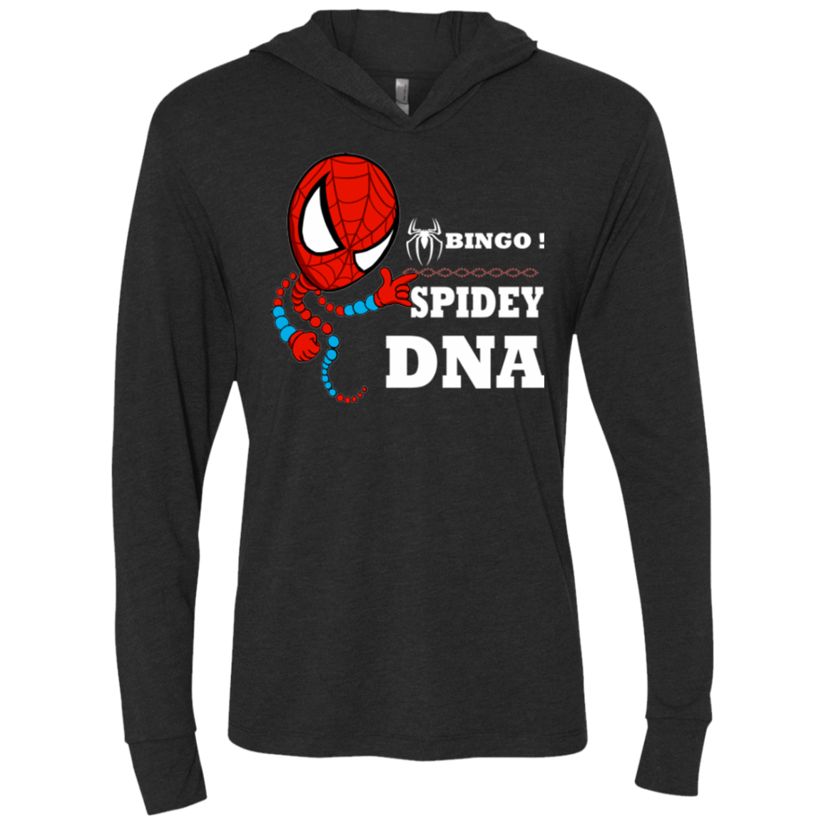 T-Shirts Vintage Black / X-Small Bingo Spidey Triblend Long Sleeve Hoodie Tee
