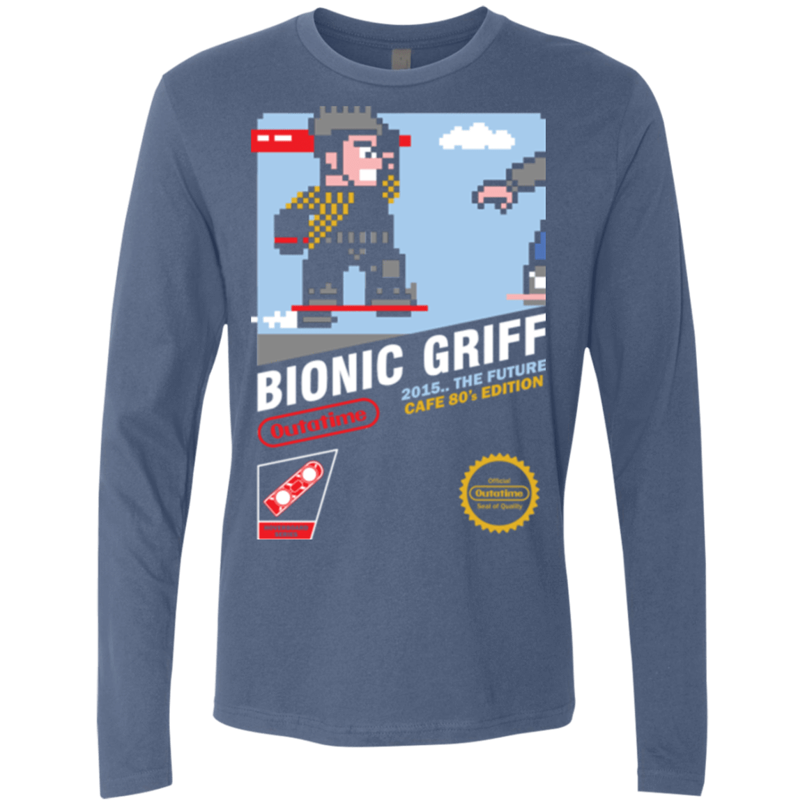 T-Shirts Indigo / Small Bionic Griff Men's Premium Long Sleeve