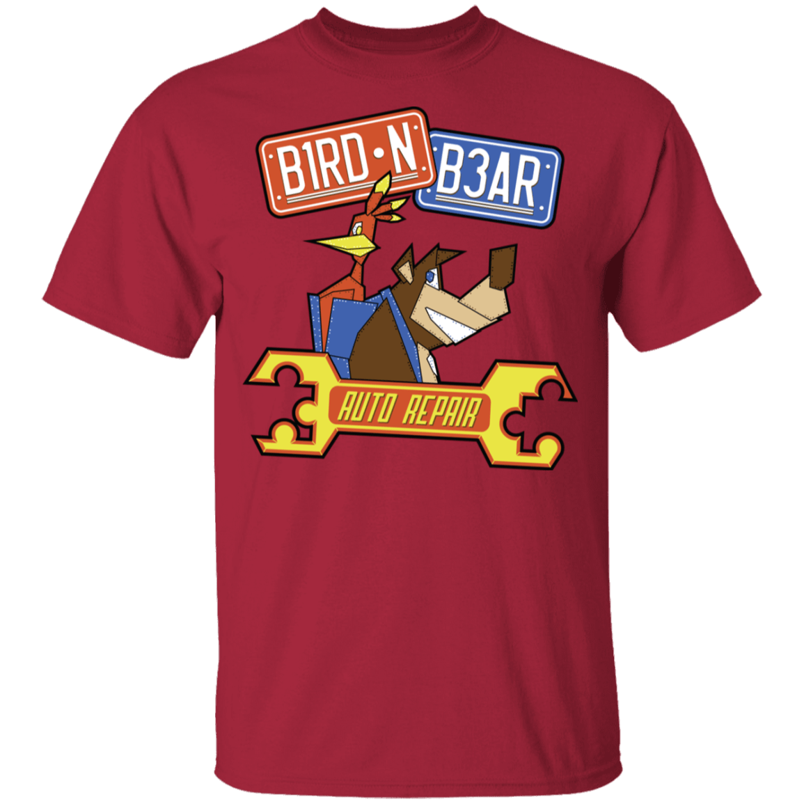 T-Shirts Cardinal / YXS Bird N Bear Auto Repair Youth T-Shirt
