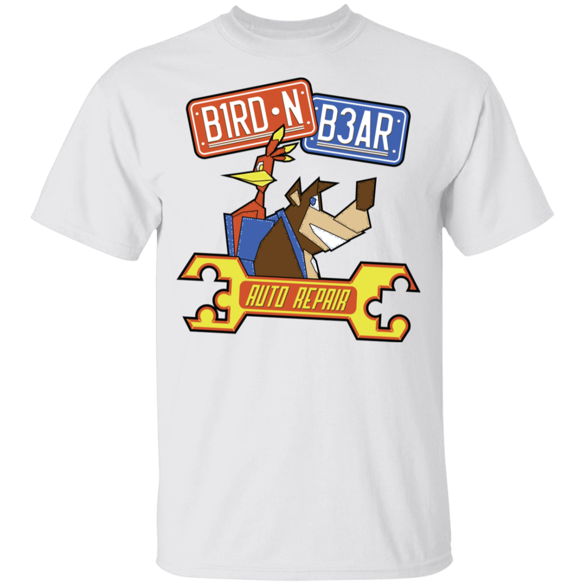 T-Shirts White / YXS Bird N Bear Auto Repair Youth T-Shirt
