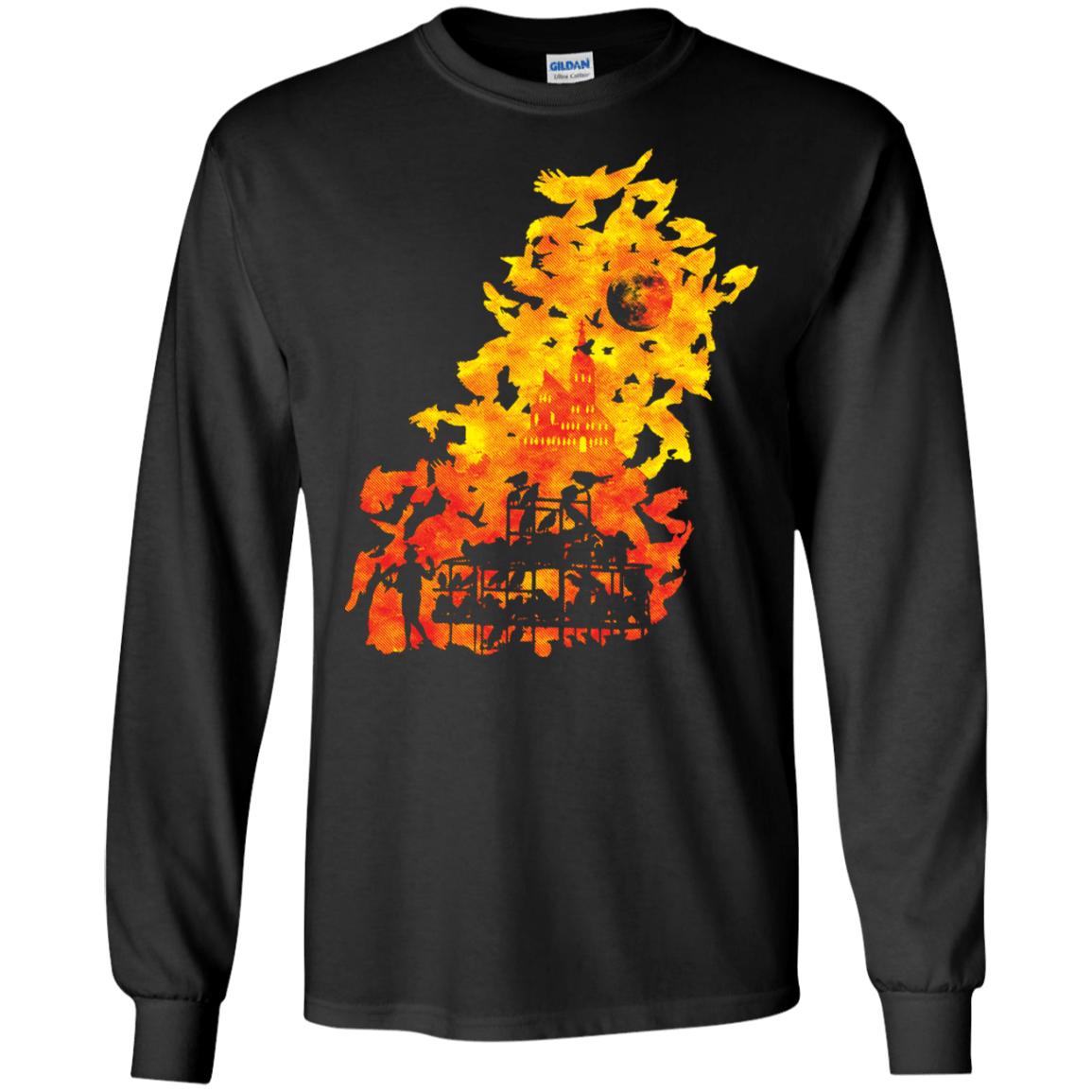 T-Shirts Black / S Birds Of Terror Men's Long Sleeve T-Shirt