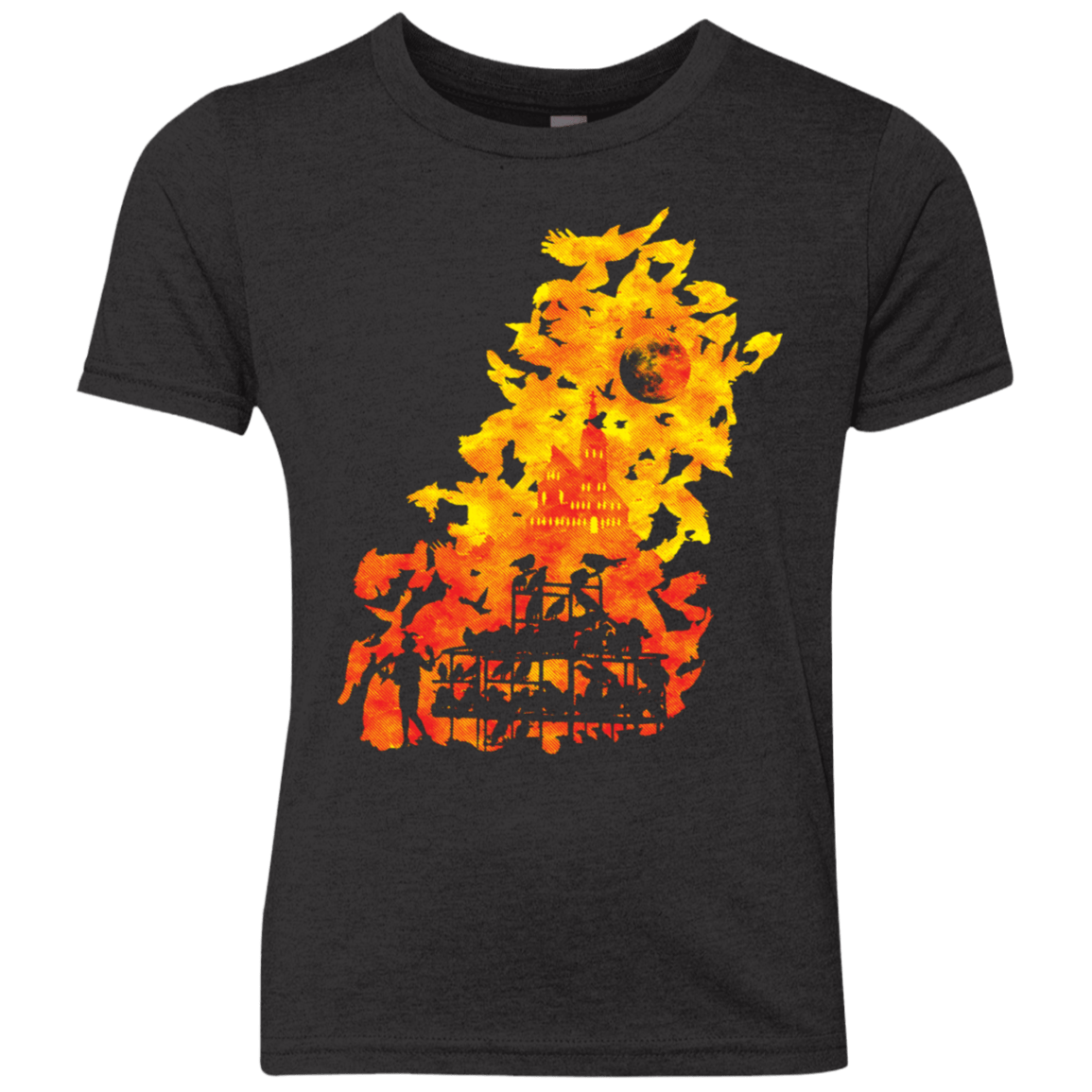 T-Shirts Vintage Black / YXS Birds Of Terror Youth Triblend T-Shirt