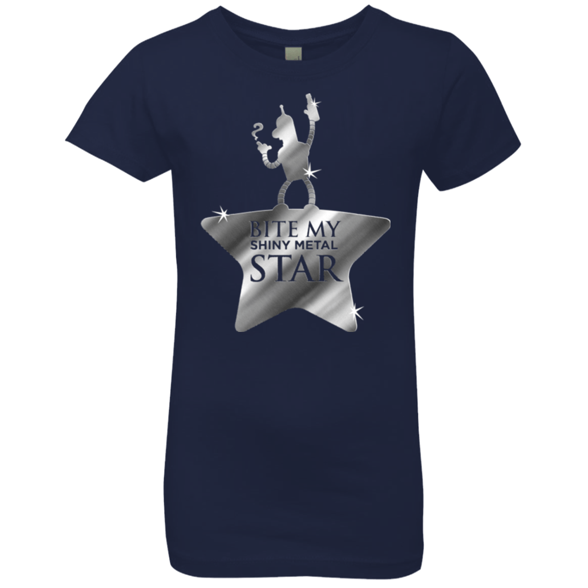 T-Shirts Midnight Navy / YXS Bite my Shiny Metal Star Girls Premium T-Shirt