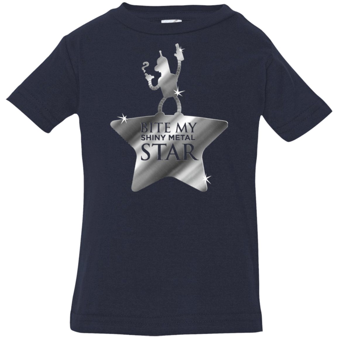 T-Shirts Navy / 6 Months Bite my Shiny Metal Star Infant Premium T-Shirt