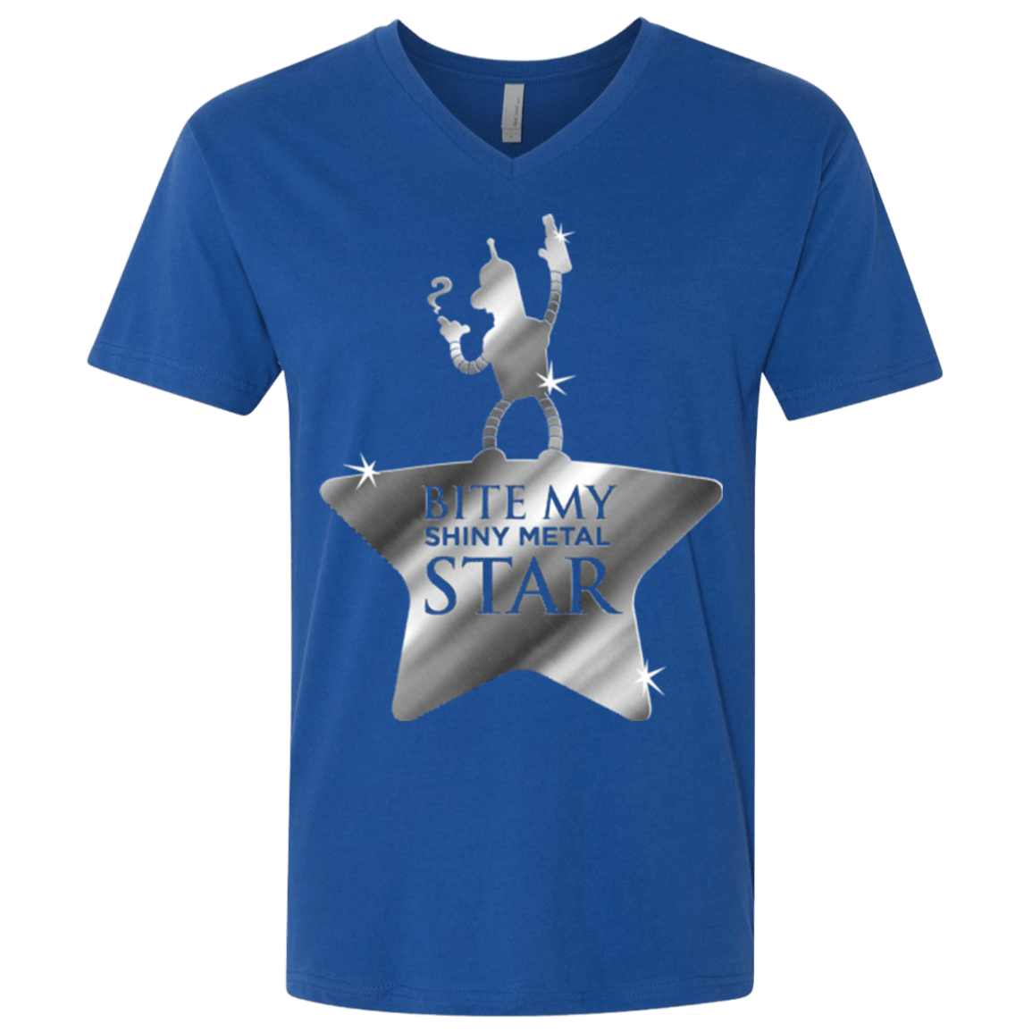 T-Shirts Royal / X-Small Bite my Shiny Metal Star Men's Premium V-Neck