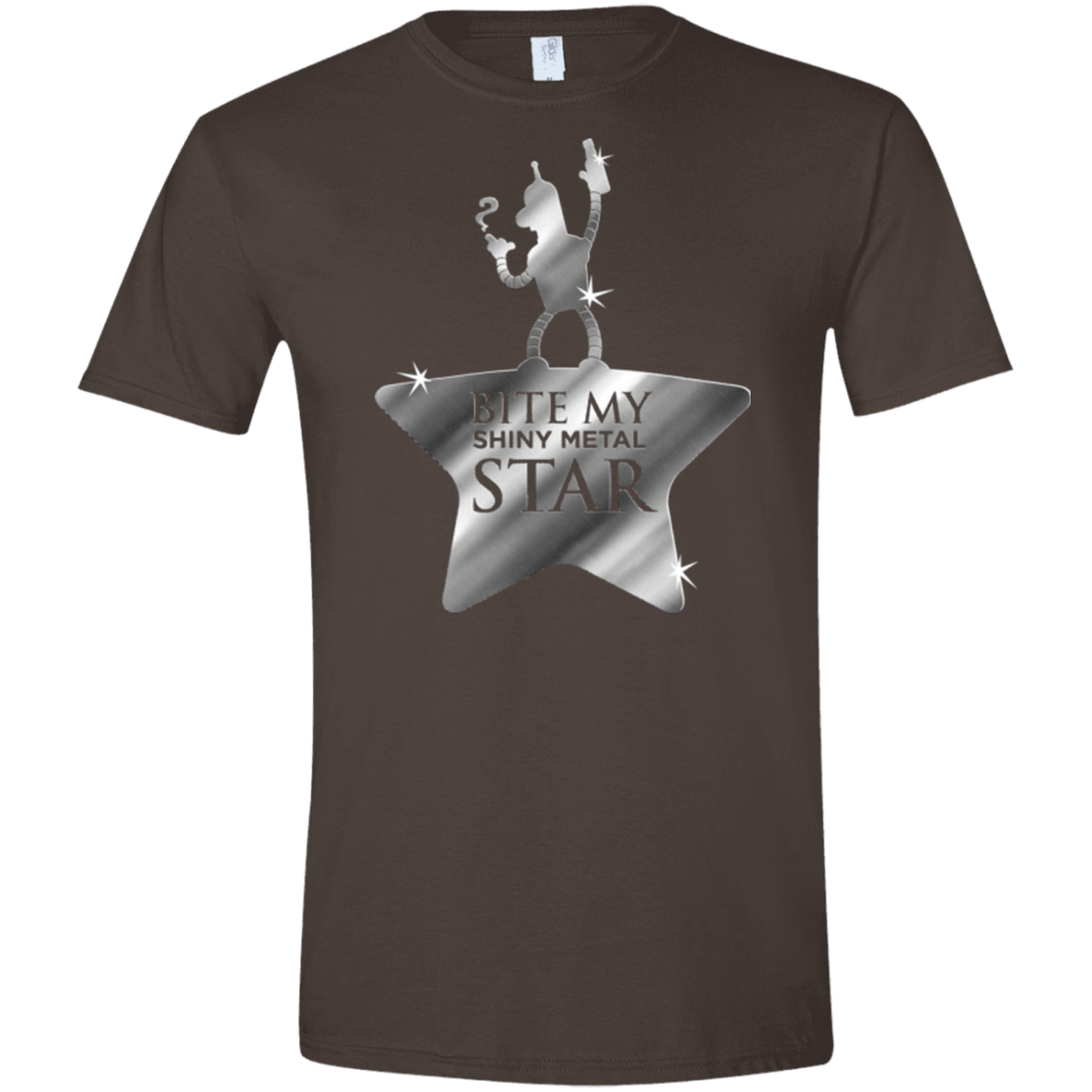 T-Shirts Dark Chocolate / S Bite my Shiny Metal Star Men's Semi-Fitted Softstyle