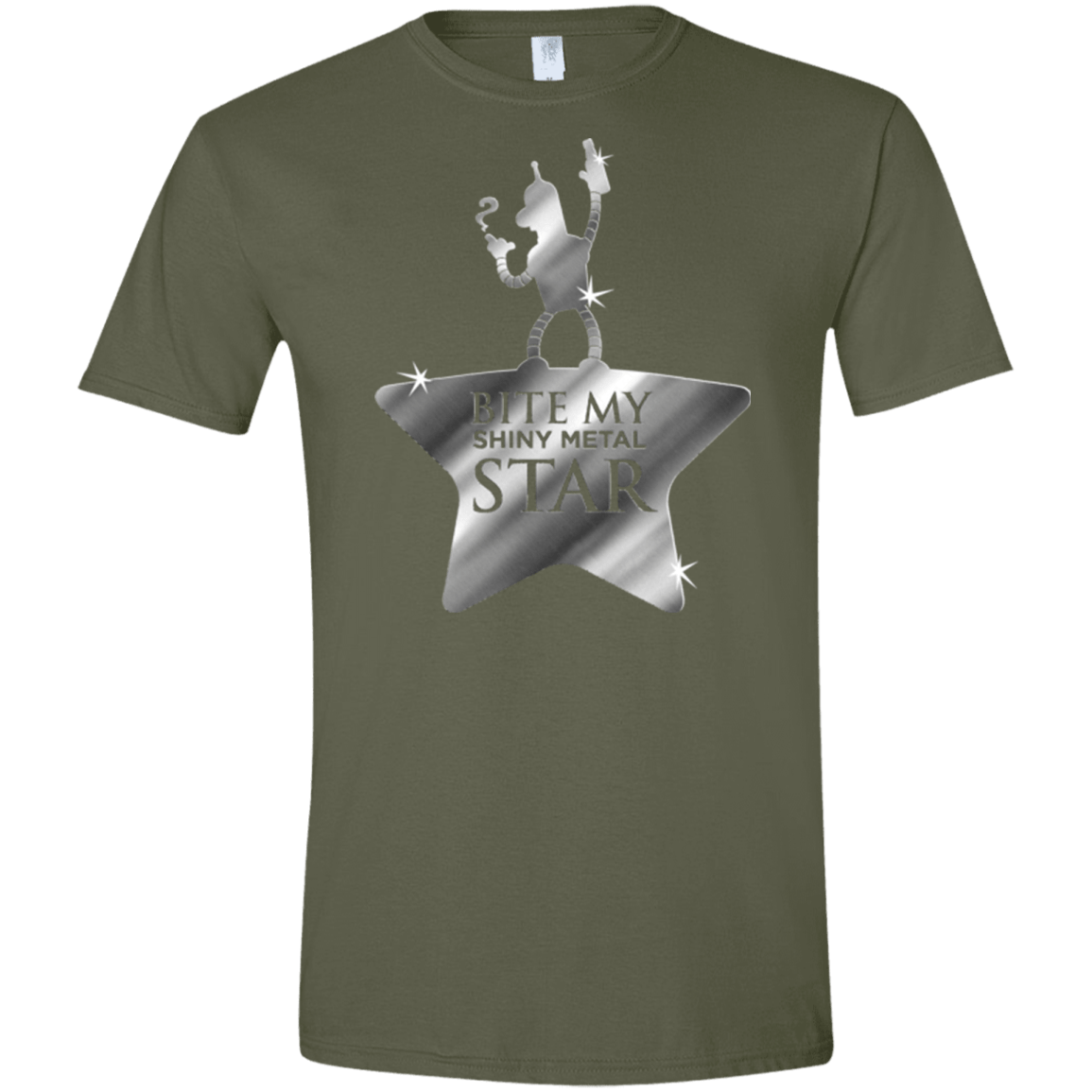 T-Shirts Military Green / S Bite my Shiny Metal Star Men's Semi-Fitted Softstyle