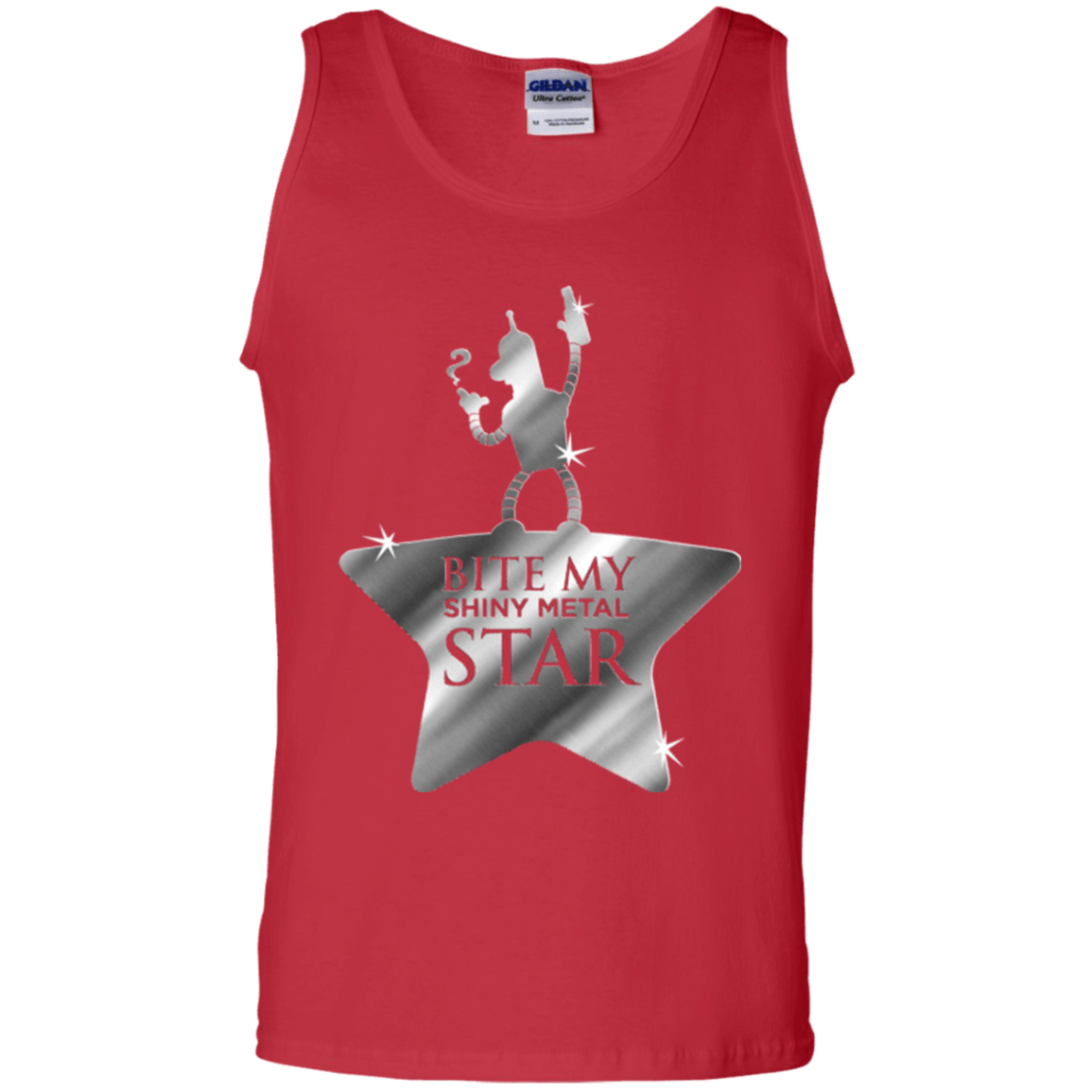 T-Shirts Red / S Bite my Shiny Metal Star Men's Tank Top