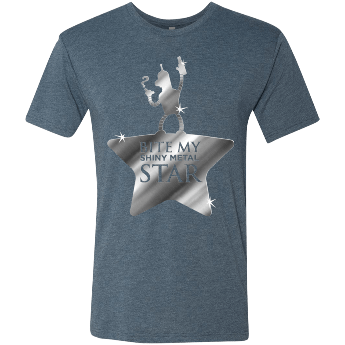 T-Shirts Indigo / S Bite my Shiny Metal Star Men's Triblend T-Shirt