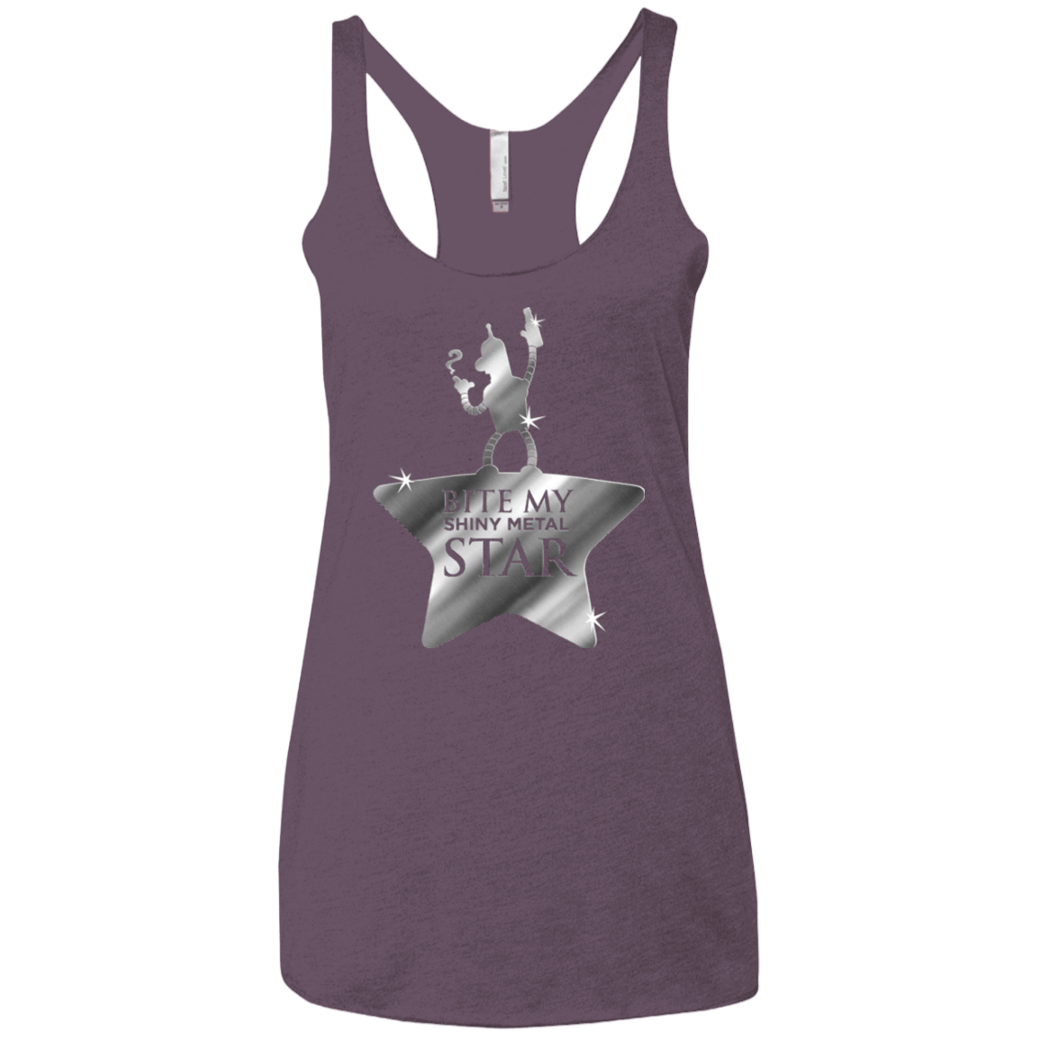 T-Shirts Vintage Purple / X-Small Bite my Shiny Metal Star Women's Triblend Racerback Tank