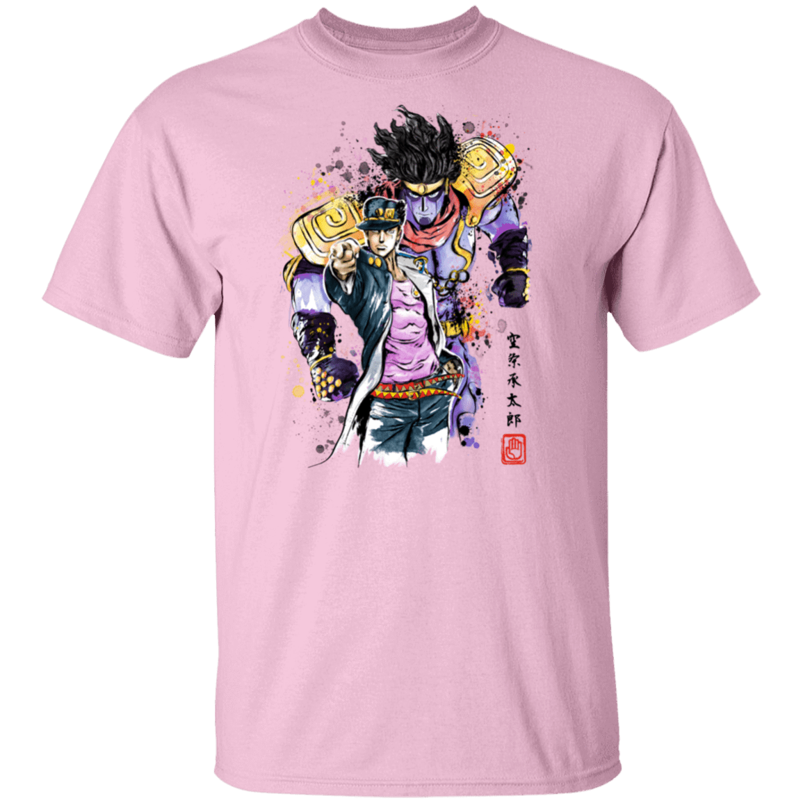 T-Shirts Light Pink / S Bizarre Adventure Watercolor T-Shirt