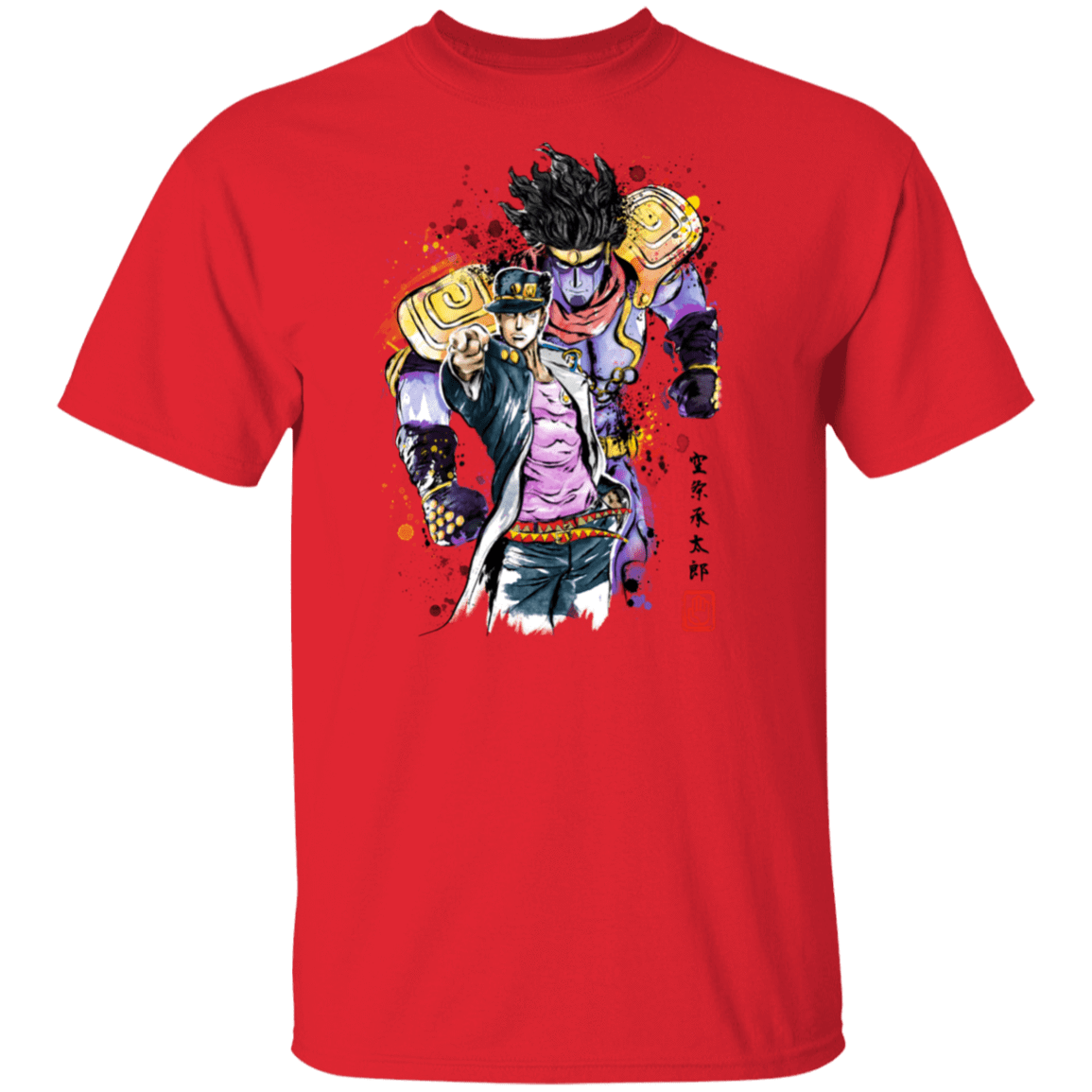 T-Shirts Red / S Bizarre Adventure Watercolor T-Shirt
