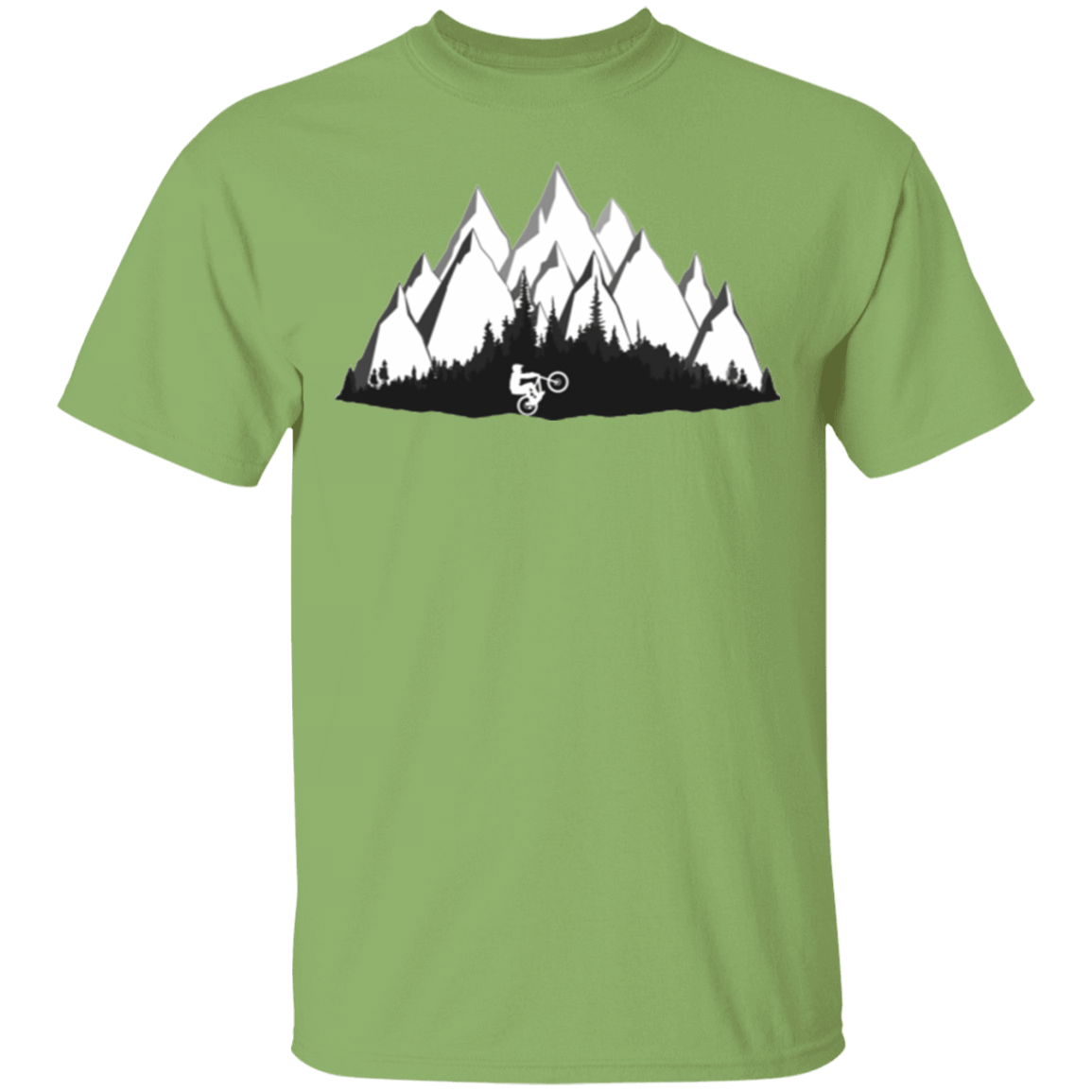 T-Shirts Kiwi / S Black and White Mountain Bike T-Shirt