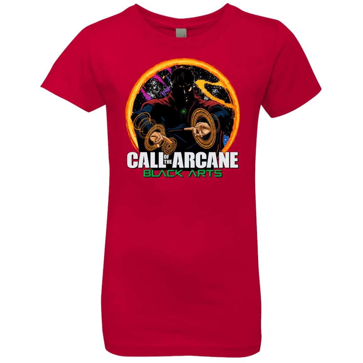 T-Shirts Red / YXS Black arts Girls Premium T-Shirt