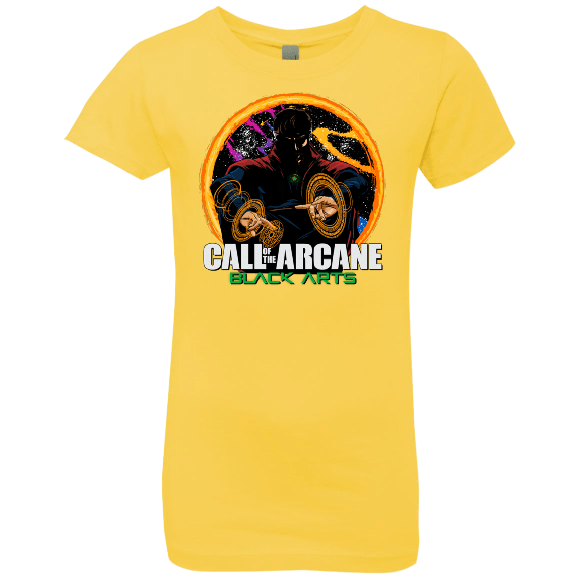 T-Shirts Vibrant Yellow / YXS Black arts Girls Premium T-Shirt