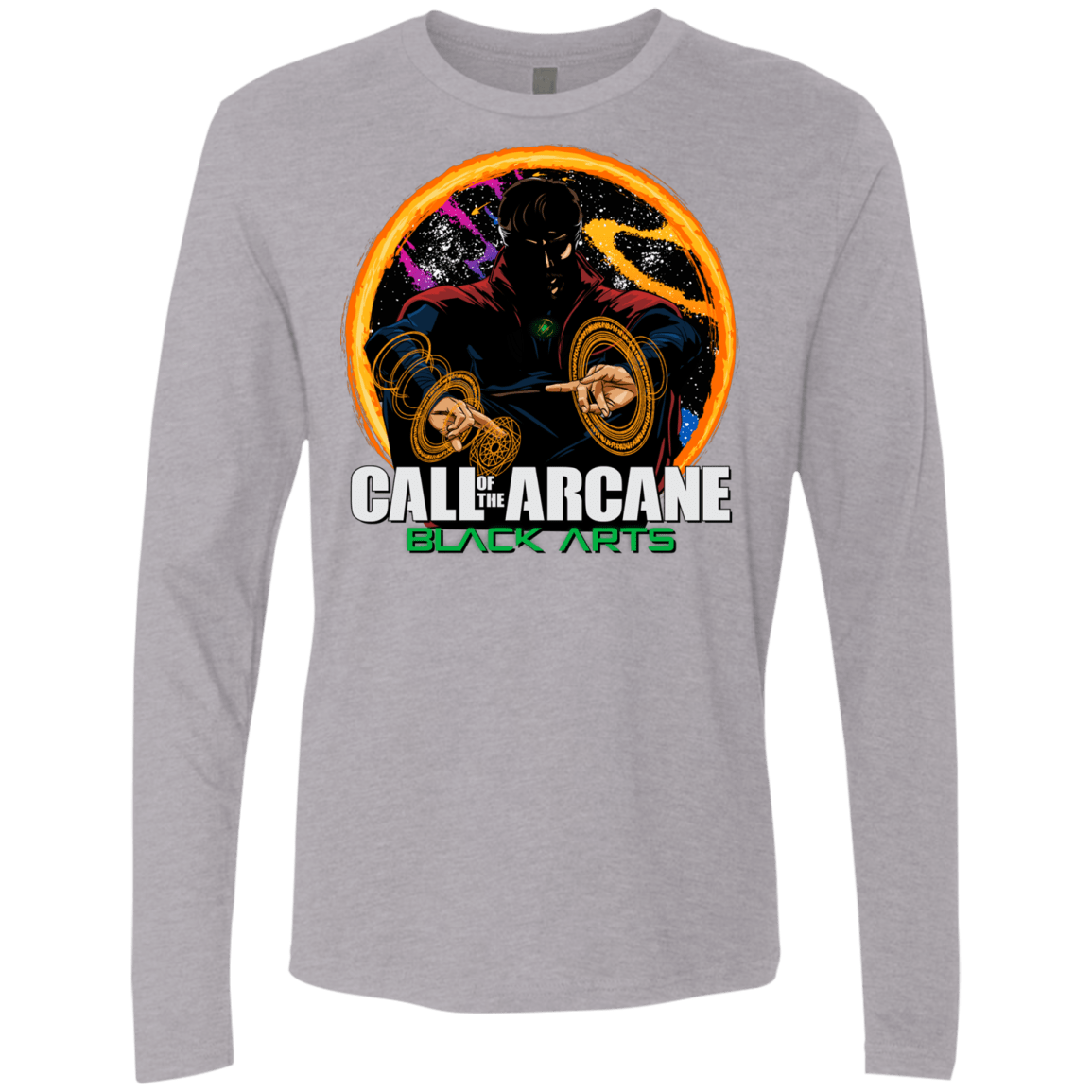 T-Shirts Heather Grey / Small Black arts Men's Premium Long Sleeve