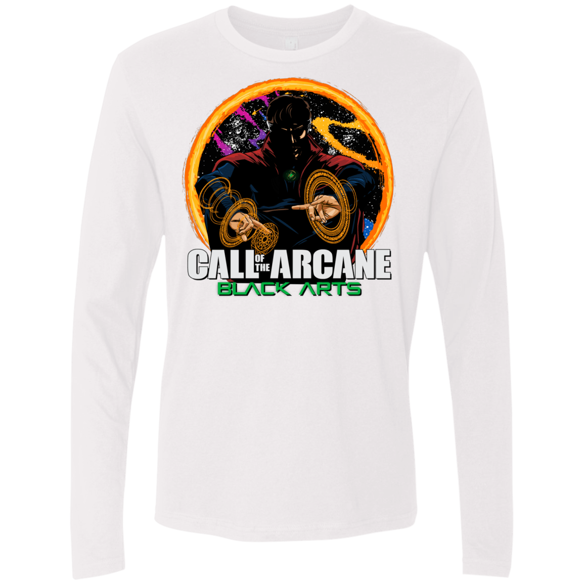 T-Shirts White / Small Black arts Men's Premium Long Sleeve