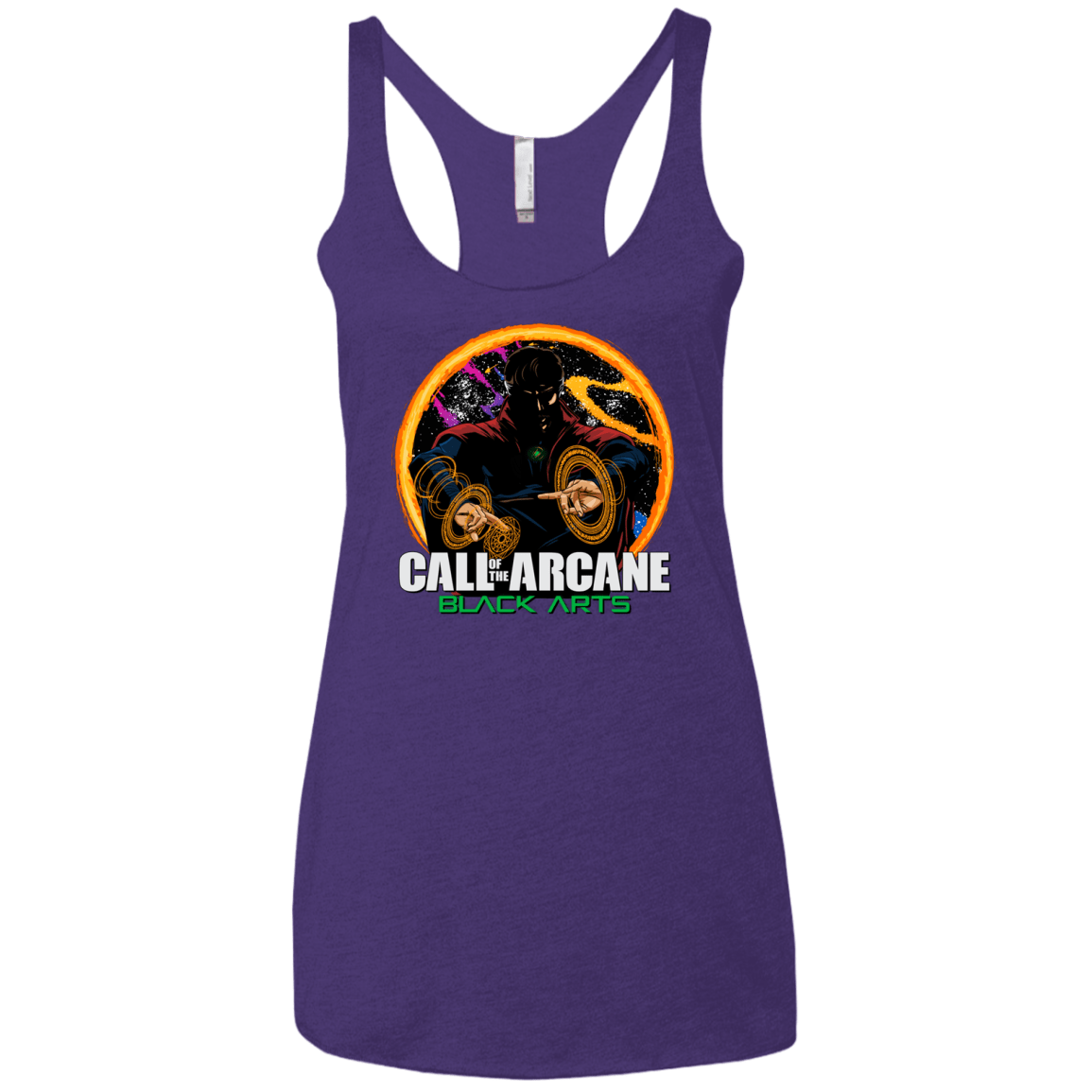 T-Shirts Purple / X-Small Black arts Women's Triblend Racerback Tank