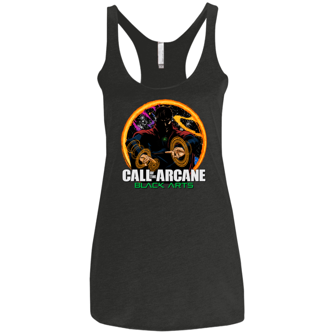 T-Shirts Vintage Black / X-Small Black arts Women's Triblend Racerback Tank