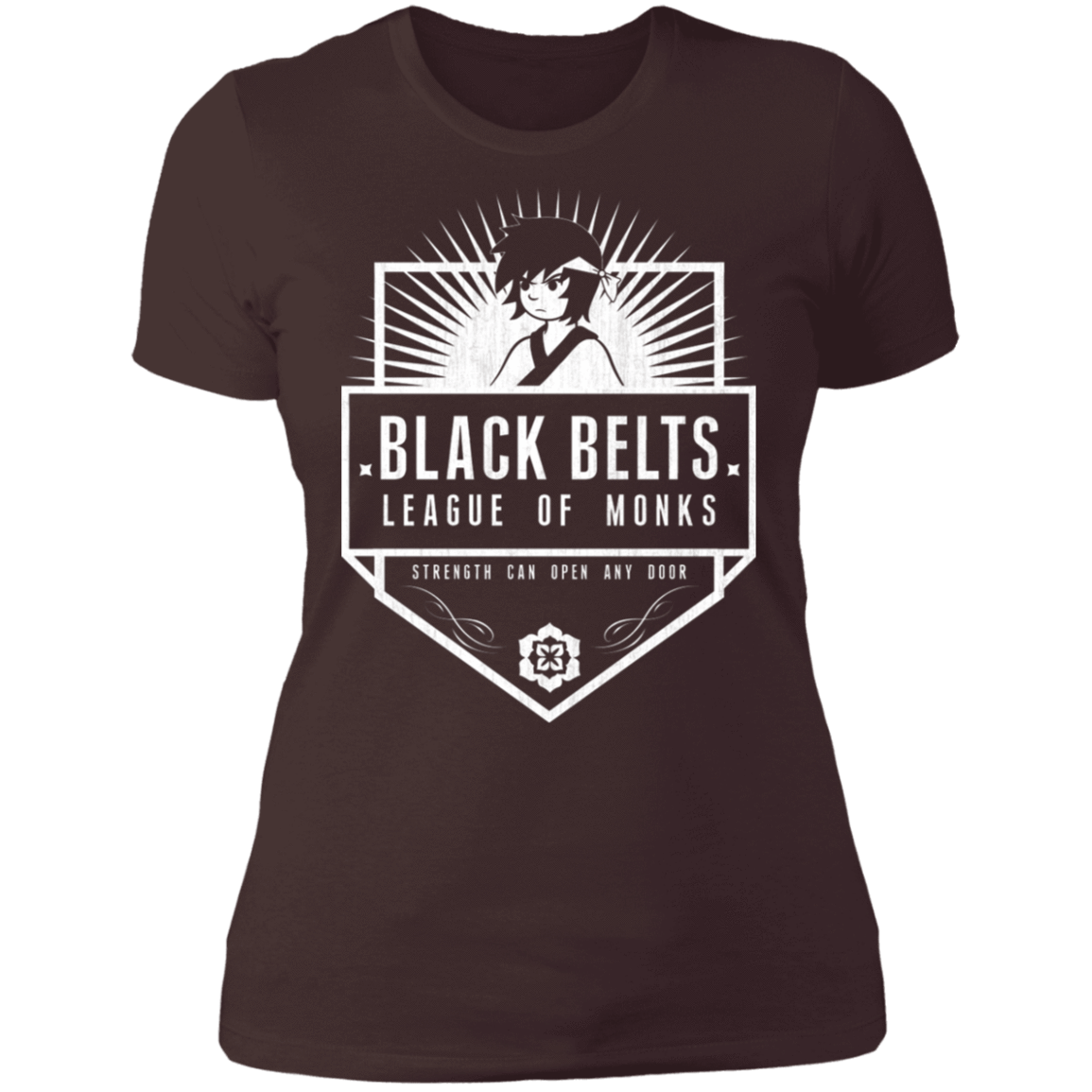 T-Shirts Dark Chocolate / S Black Belts League of Monks Women's Premium T-Shirt