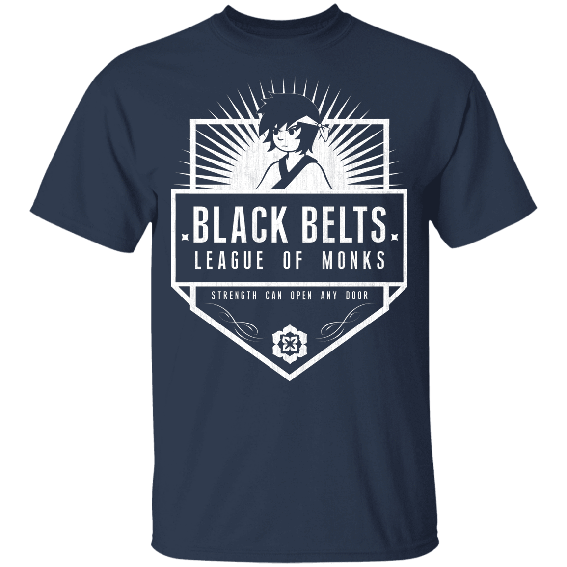 T-Shirts Navy / YXS Black Belts League of Monks Youth T-Shirt