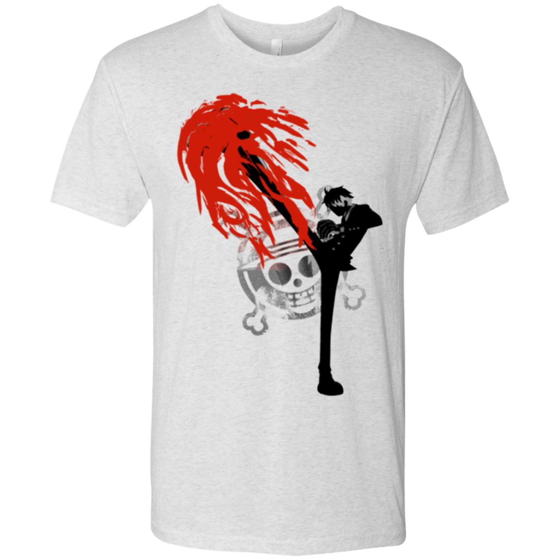 T-Shirts Heather White / Small Black leg 2 Men's Triblend T-Shirt