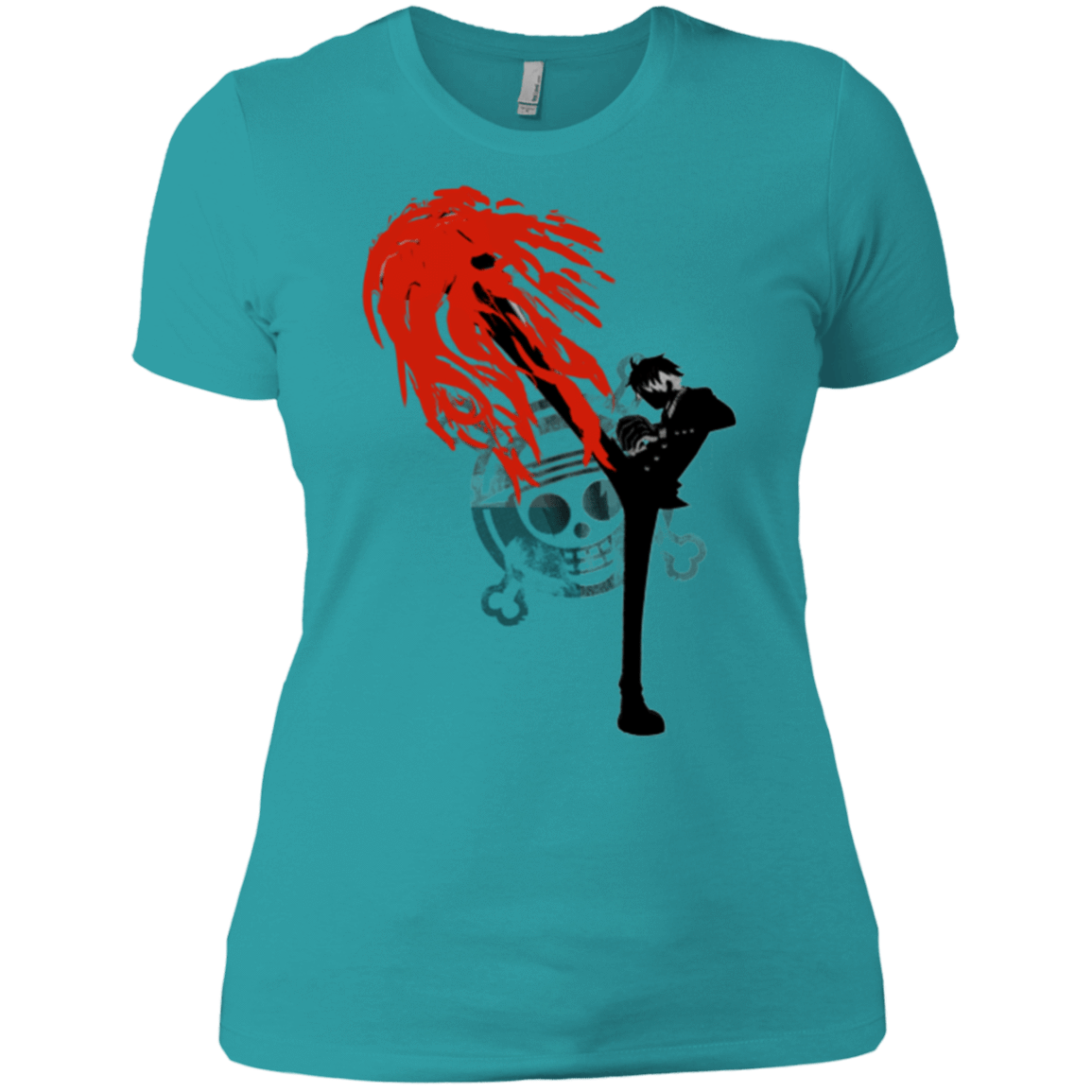 T-Shirts Tahiti Blue / X-Small Black leg 2 Women's Premium T-Shirt