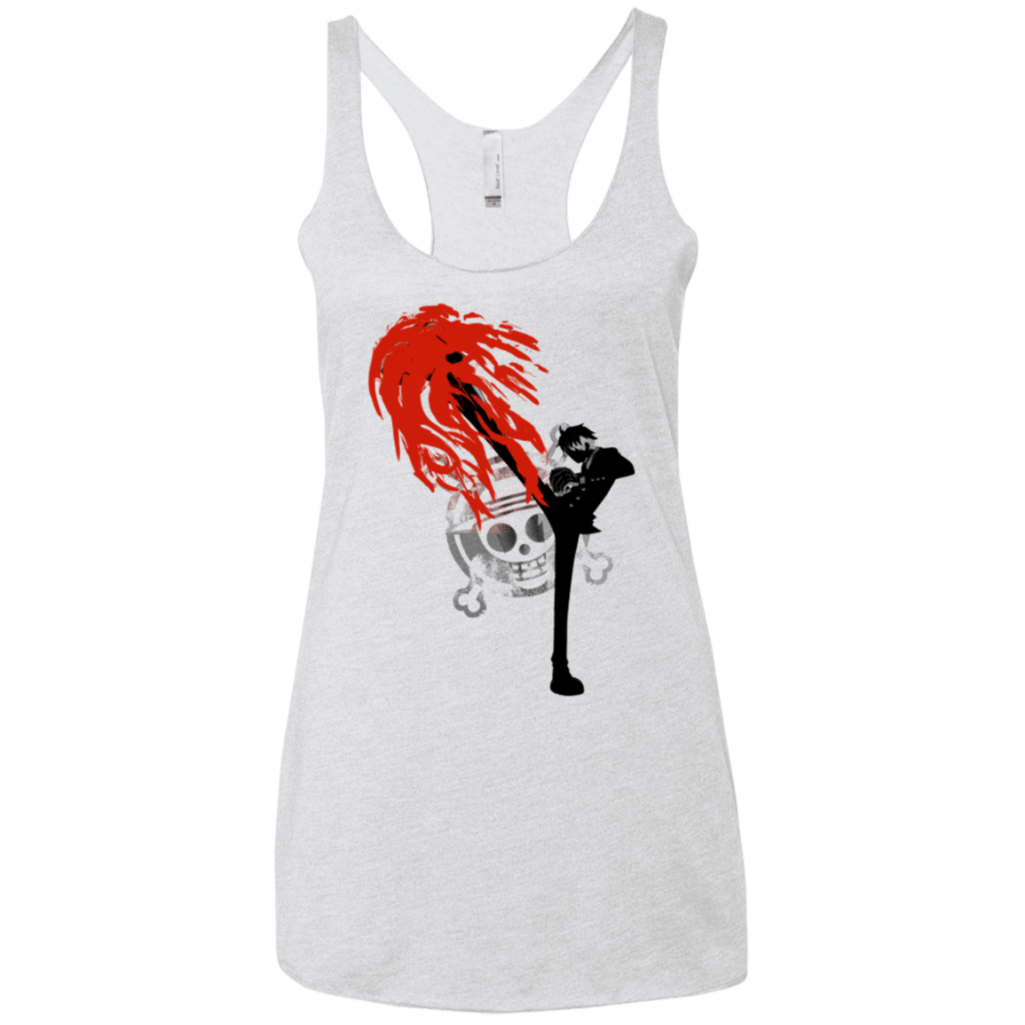 T-Shirts Heather White / X-Small Black leg 2 Women's Triblend Racerback Tank